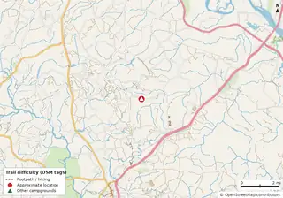 Map of the area around Whitetail RV Park