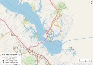 Map of the area around Navy Recreation Center Solomons