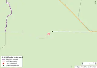 Map of trails near Mitchell Landing Campground