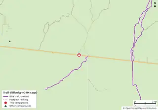 Map of trails near Monument Lake Campground