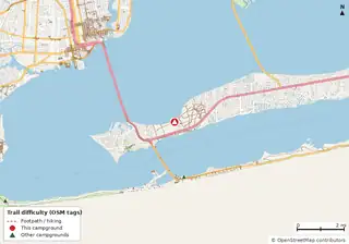 Map of trails near Naval Live Oaks Youth Group Camping