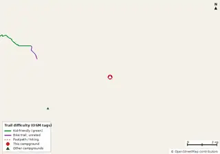 Map of trails near Newport Campground