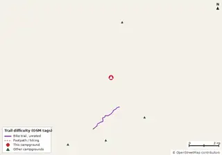 Map of trails near O'Leno State Park Campground