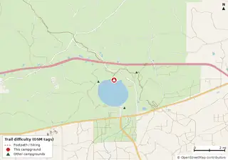 Map of trails near Ocean Pond Campground