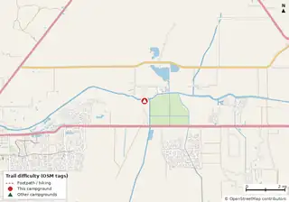 Map of trails near Ortona South