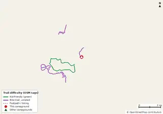 Map of trails near Paynes Prairie Preserve State Park Campground