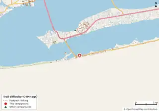 Map of trails near Pensacola Beach RV Resort