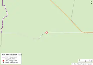 Map of trails near Pinecrest Group Campground