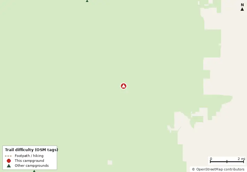 Map of roads, water and trails within about 5 miles of Pope Still