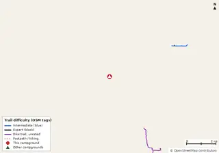 Map of bike trails near Rambler's Rest