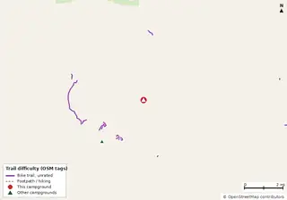 Map of trails near Rock Springs Run State Reserve Campground