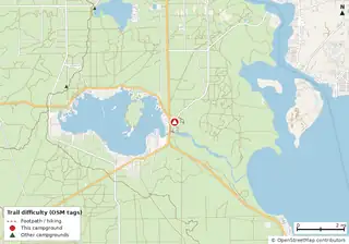 Map of trails near Salt Springs Recreation Area
