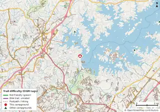 Map of trails near Sawnee