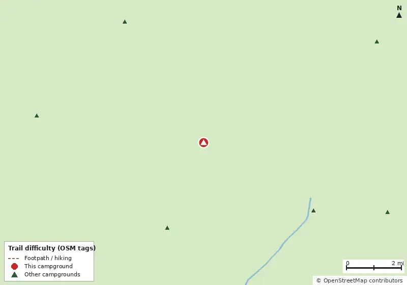 Map of roads, water and trails within about 5 miles of Shark River Chickee