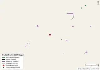 Map of bike trails near Sherwood Forest RV Resort