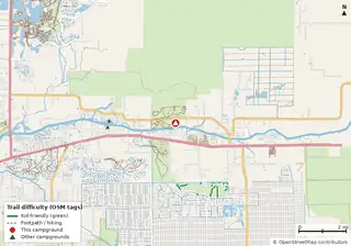 Map of bike trails near Site G13