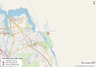 Map of trails near St. Lucie Inlet Preserve State Park Campground