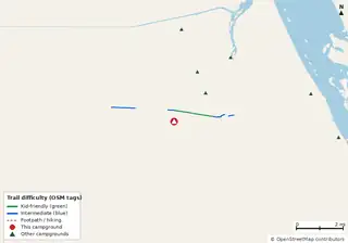 Map of bike trails near Sunshine Travel