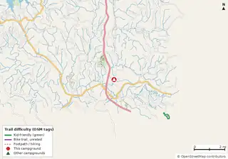 Map of bike trails near Talona Creek Campground