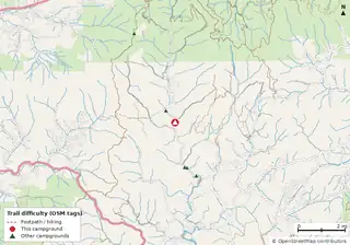 Map of trails near Tate Branch Campground  (Clayton, GA)