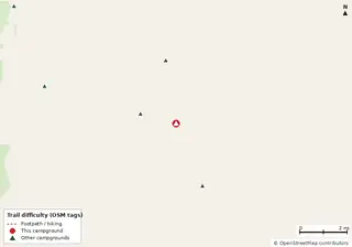 Map of trails near The Oaks Rv Resort