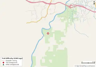 Map of trails near Torreya State Park Campground
