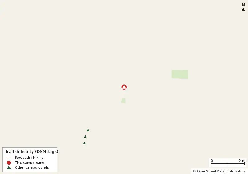 Map of roads, water and trails within about 5 miles of Trap Pond Camp