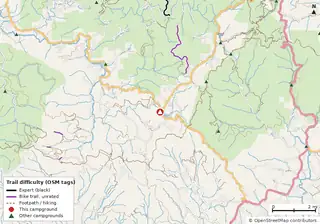 Map of bike trails near Two Wheels of Suches