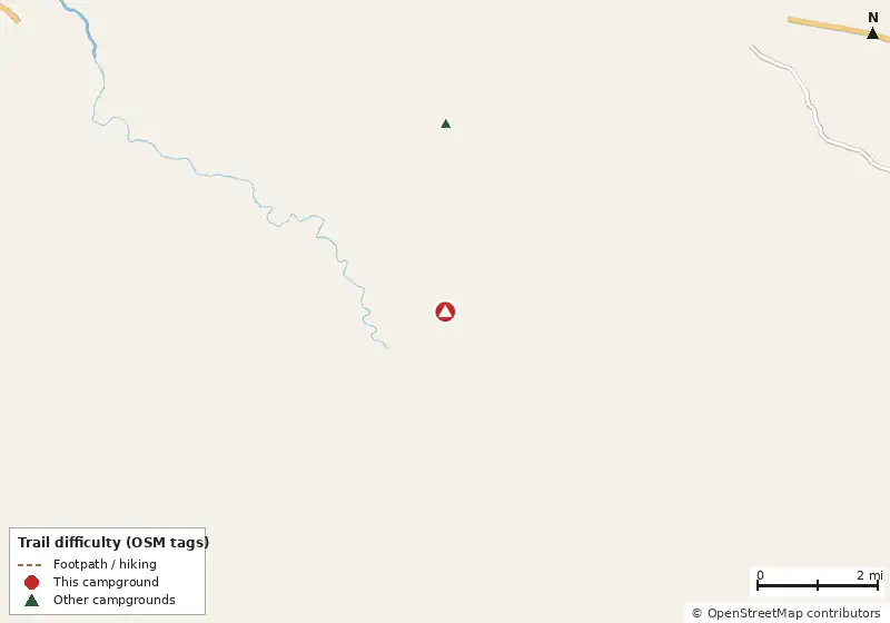 Map of roads, water and trails within about 5 miles of Victoria Bryant State Park Campground