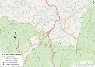 Map of trails near Vogel State Park Campground