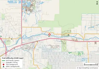Map of bike trails near W.p. Franklin n