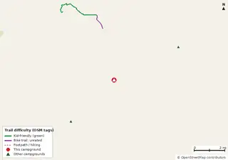 Map of bike trails near Wakulla River Campsite