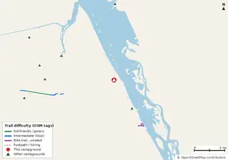 Map of bike trails near Whispering Palms