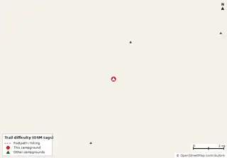 Map of trails near Wild Azalea Campsite
