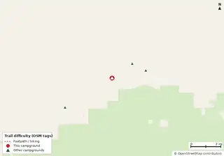 Map of trails near William's Landing Campground