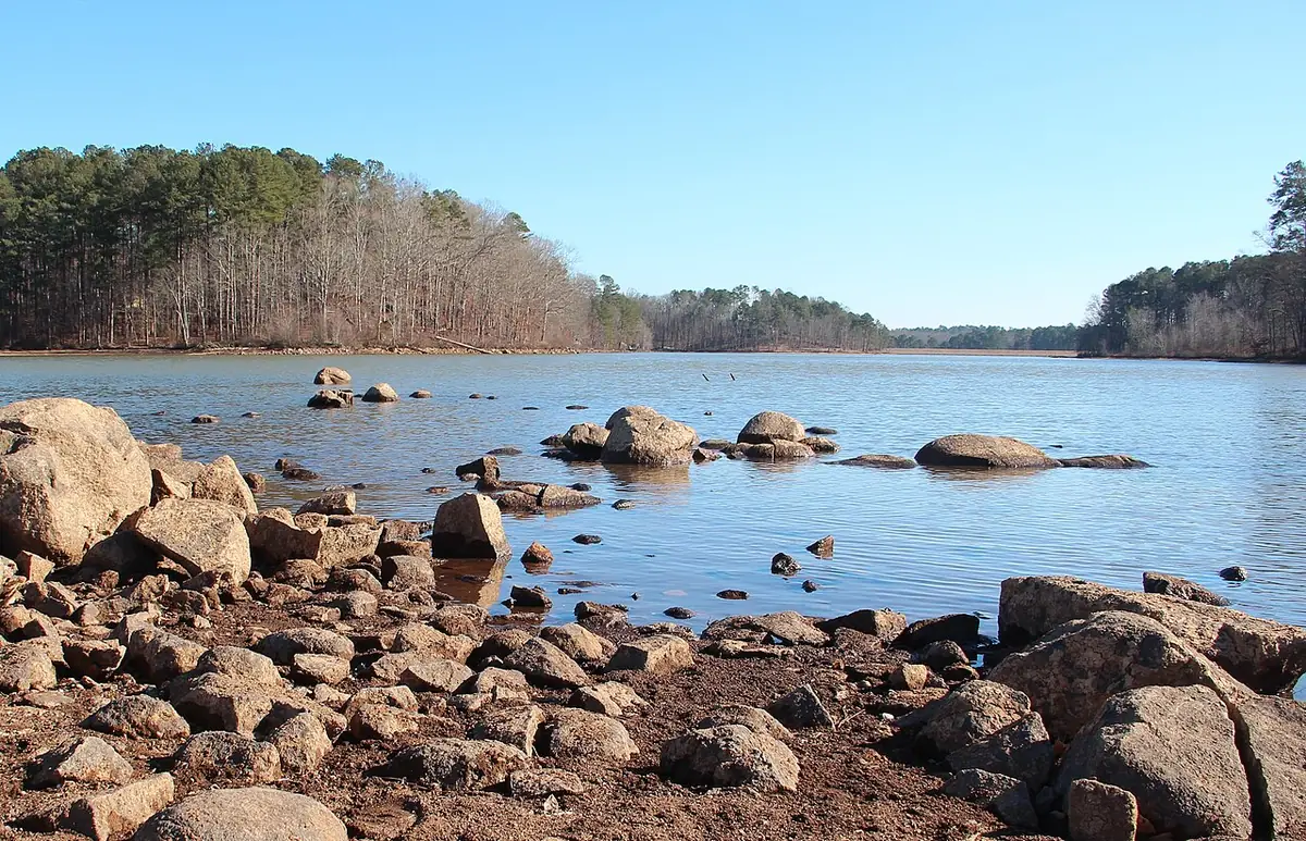 Fort Yargo State Park: View of the lake in Fort Yargo State Park, 2015