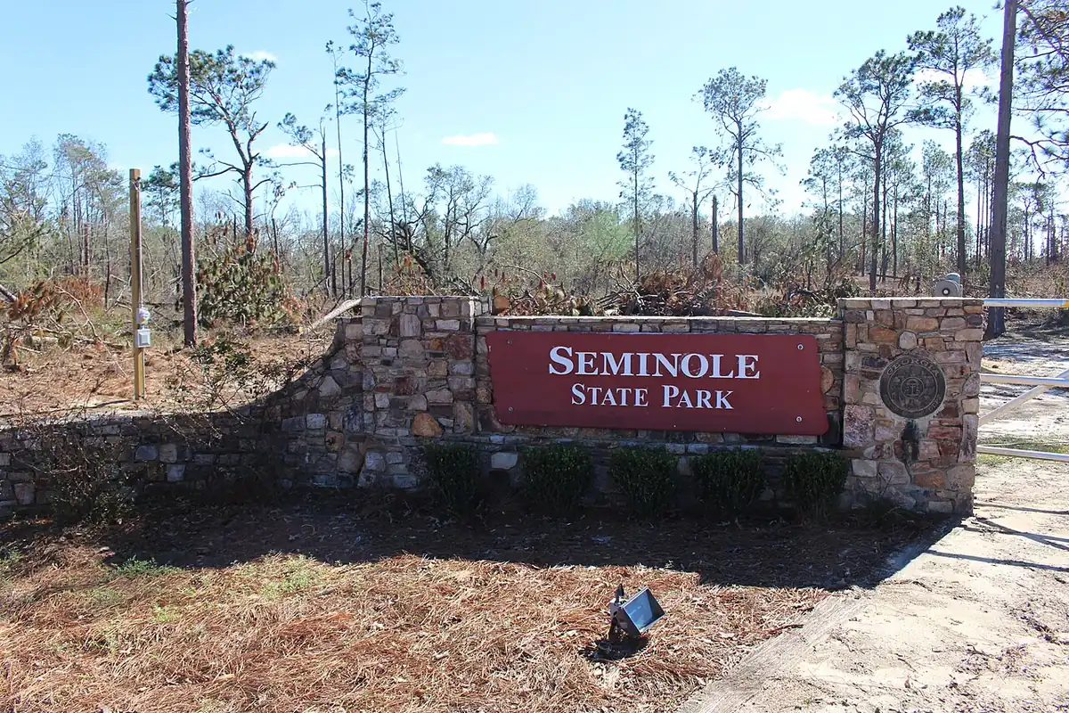 Seminole State Park: Seminole State Park sign, Seminole State Park, Seminole County, Georgia