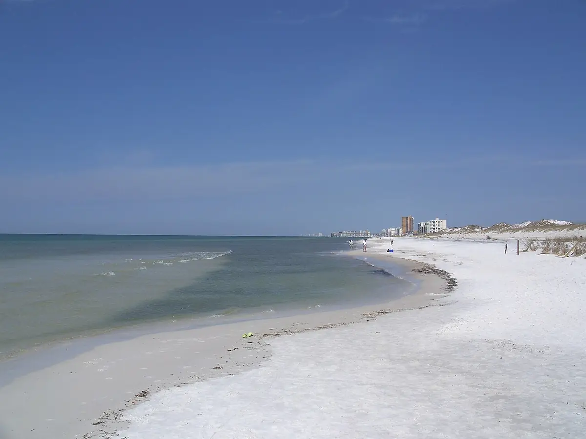 St. Andrews State Park: Beach on the Gulf of Mexico, at St. Andrews State Park.